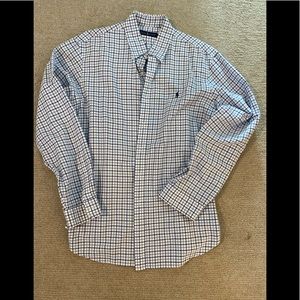 Ralph Lauren XL dark and light blue long sleeve